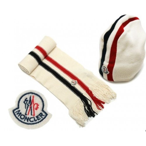 Moncler Chapeau Foulard Blanc